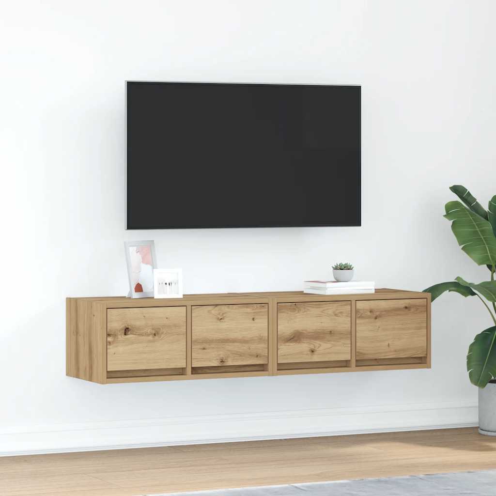 TV-Schränke 2 Stk. Artisan-Eiche 60x31x25,5 cm Holzwerkstoff