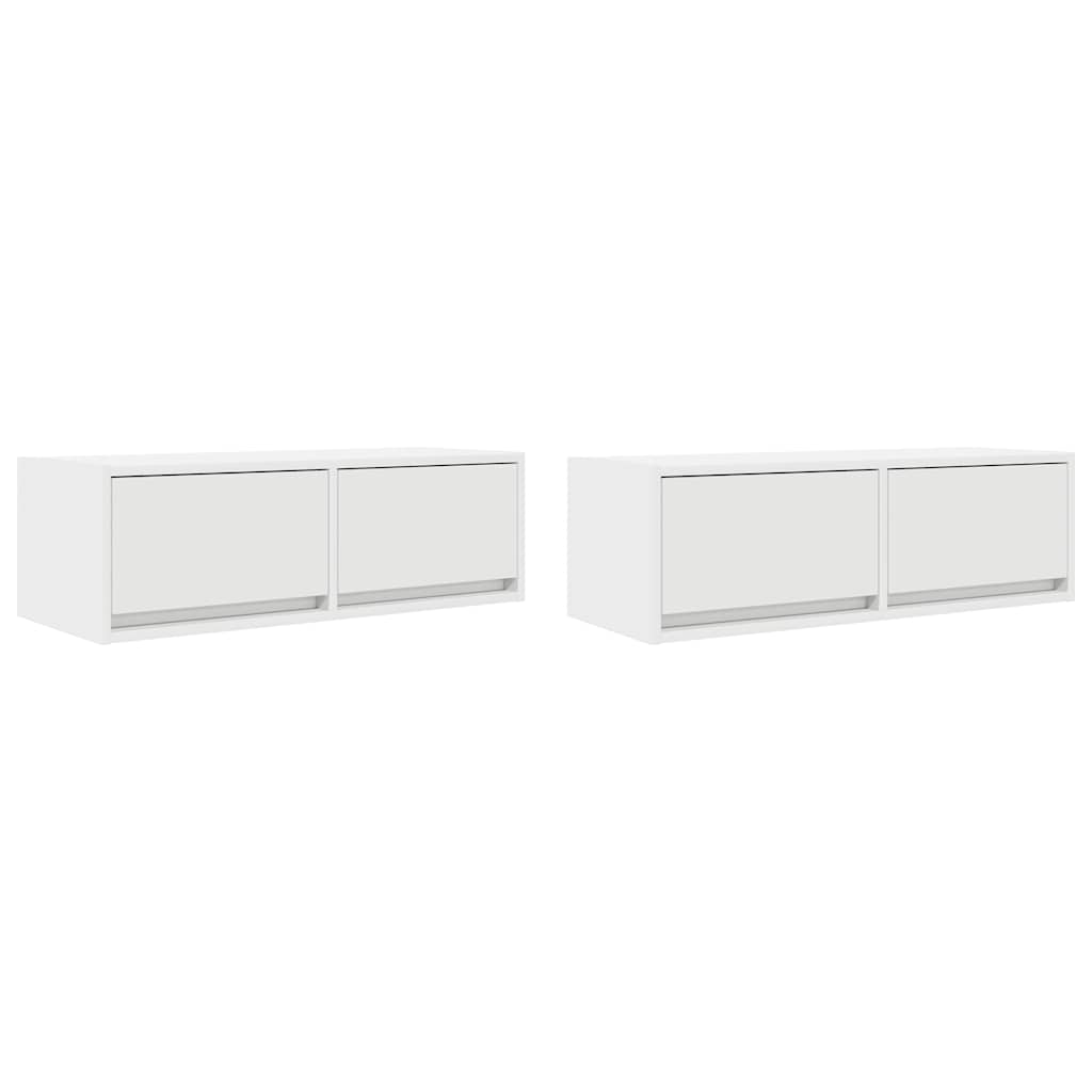 TV-Schränke 2 Stk. Weiß 80x31x25,5 cm Holzwerkstoff