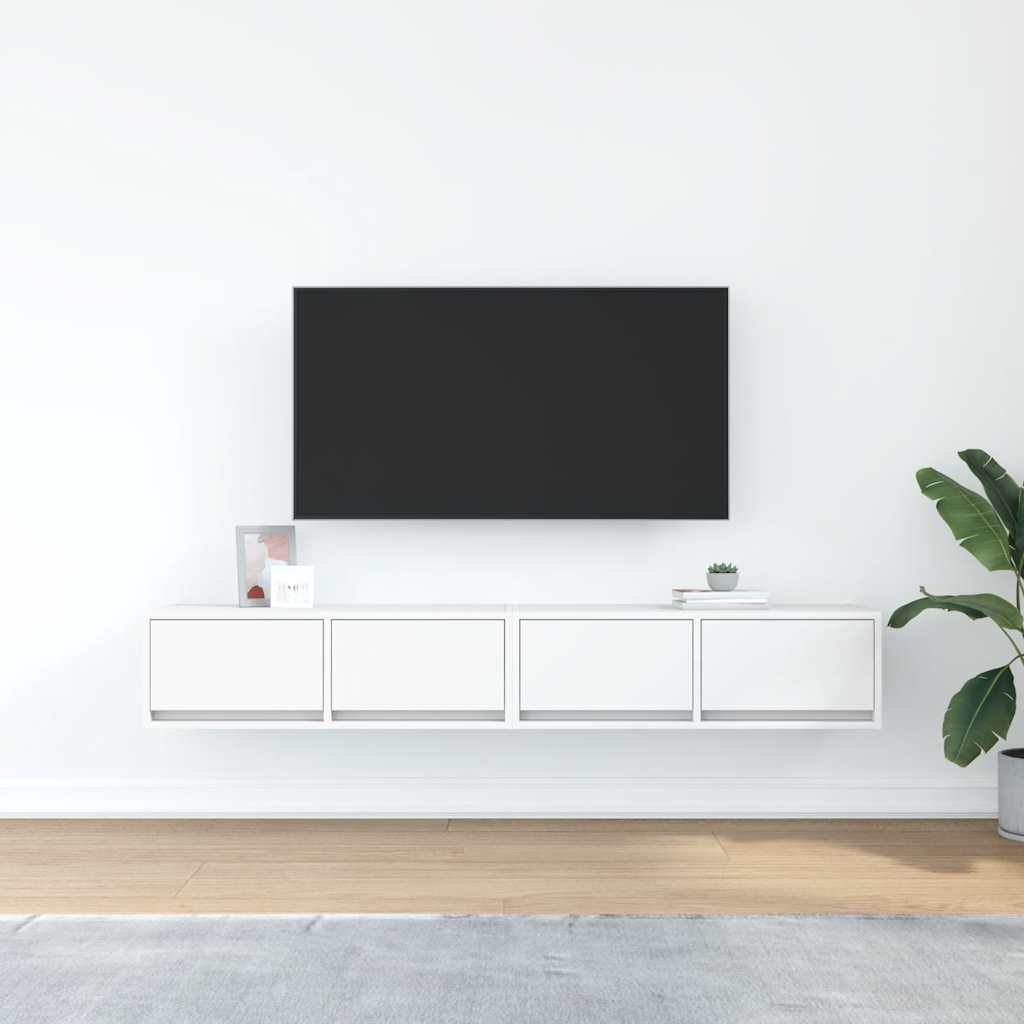 TV-Schränke 2 Stk. Weiß 80x31x25,5 cm Holzwerkstoff