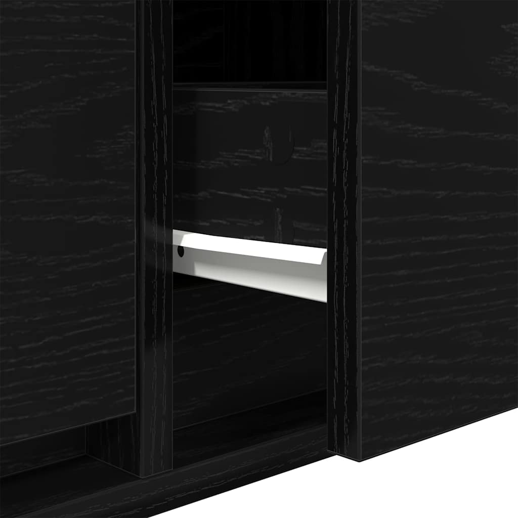TV-Schränke 2 Stk. Schwarz Eichen-Optik 80x31x25,5 cm