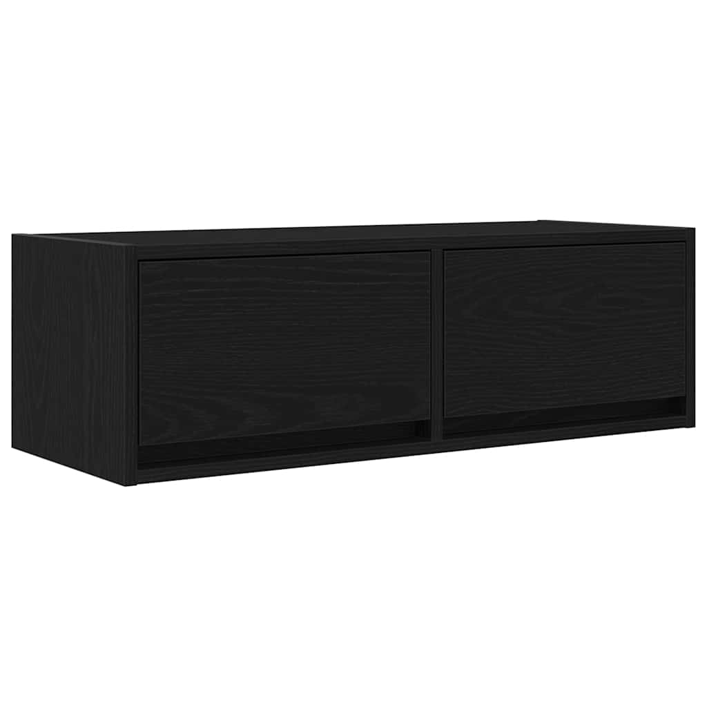 TV-Schränke 2 Stk. Schwarz Eichen-Optik 80x31x25,5 cm
