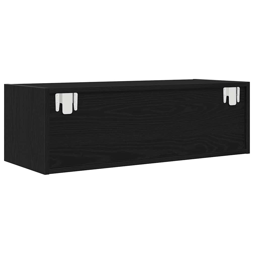 TV-Schränke 2 Stk. Schwarz Eichen-Optik 80x31x25,5 cm