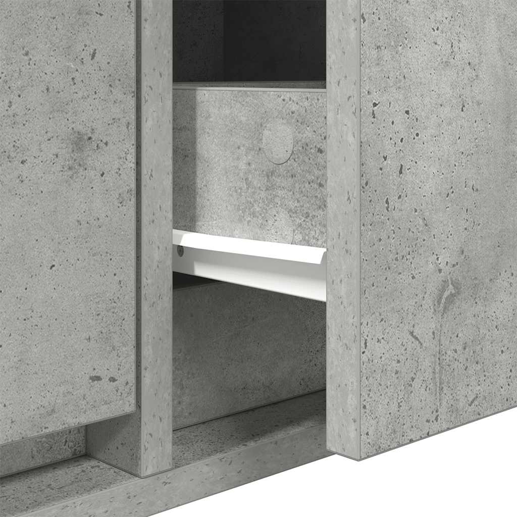 TV-Schrank Betongrau 80x31x25,5 cm Holzwerkstoff