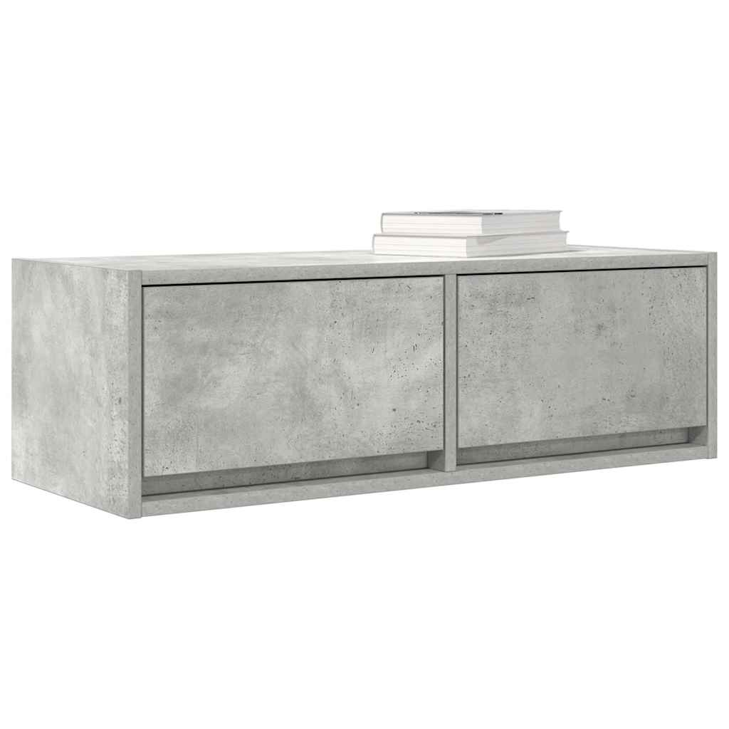 TV-Schrank Betongrau 80x31x25,5 cm Holzwerkstoff