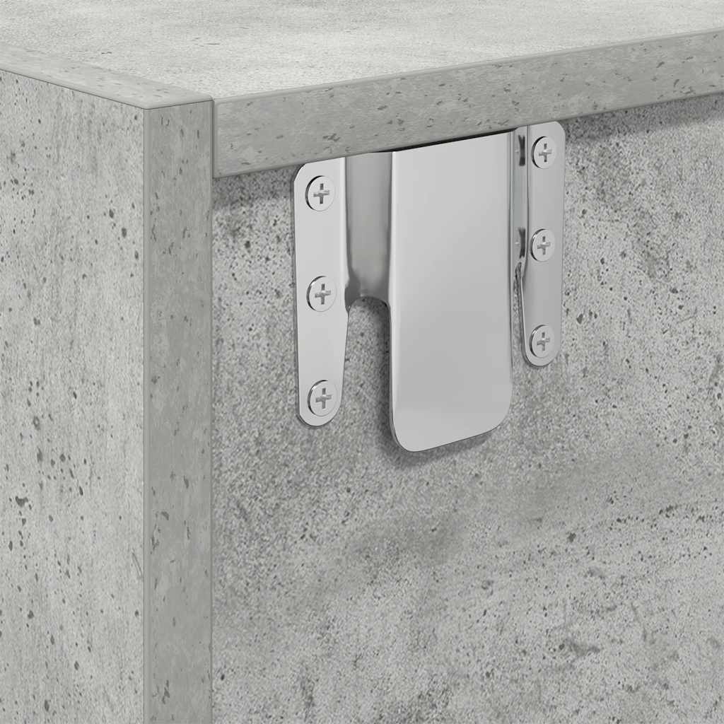 TV-Schränke 2 Stk. Betongrau 80x31x25,5 cm Holzwerkstoff
