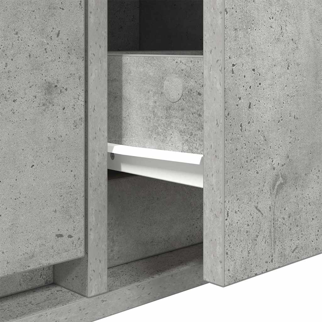 TV-Schränke 2 Stk. Betongrau 80x31x25,5 cm Holzwerkstoff
