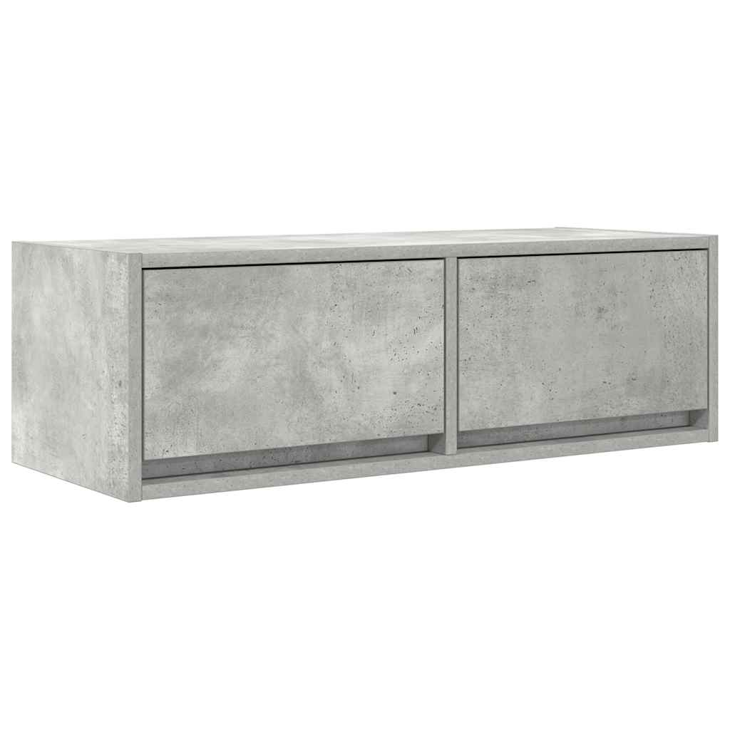 TV-Schränke 2 Stk. Betongrau 80x31x25,5 cm Holzwerkstoff