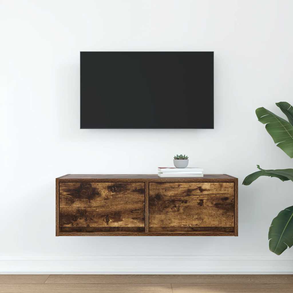 TV-Schrank Räuchereiche 80x31x25,5 cm Holzwerkstoff