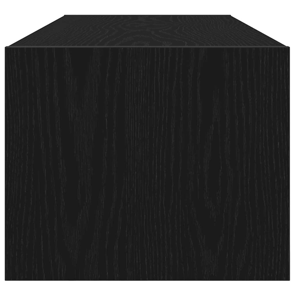 TV-Schränk Wandmontiert Schwarz Eichen-Optik 100 x 31 x 25,5 cm