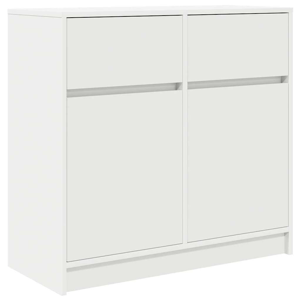 Sideboard mit Schublade Weiß 80x34x76 cm Holzwerkstoff