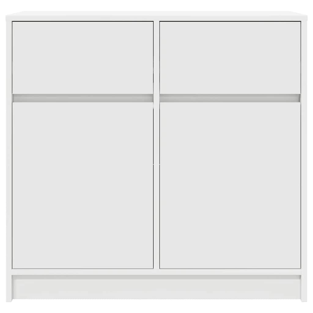 Sideboard mit Schublade Weiß 80x34x76 cm Holzwerkstoff