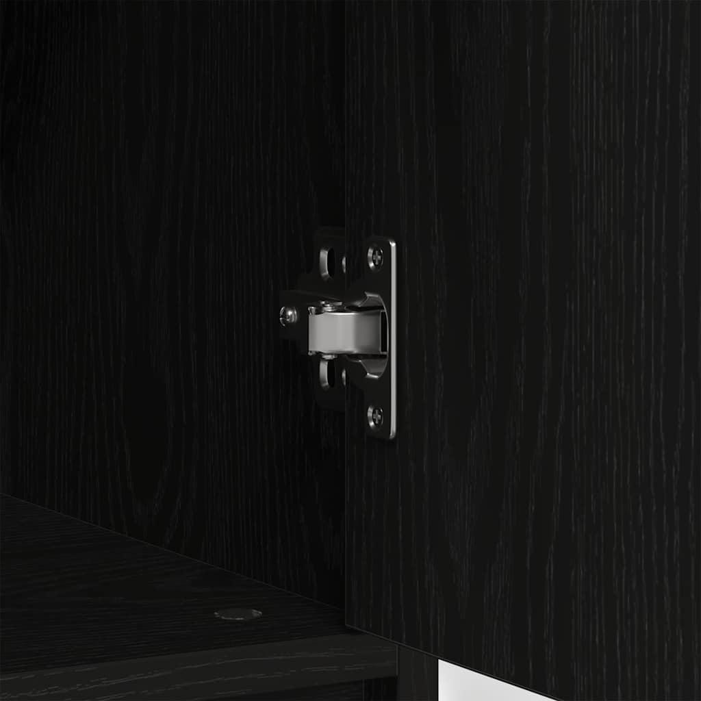 Sideboard mit Schublade Schwarz Eichen-Optik 80x34x76 cm