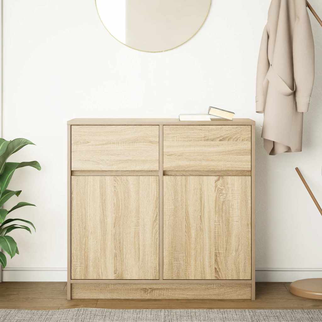 Sideboard mit Schublade Sonoma-Eiche 80x34x76 cm Holzwerkstoff
