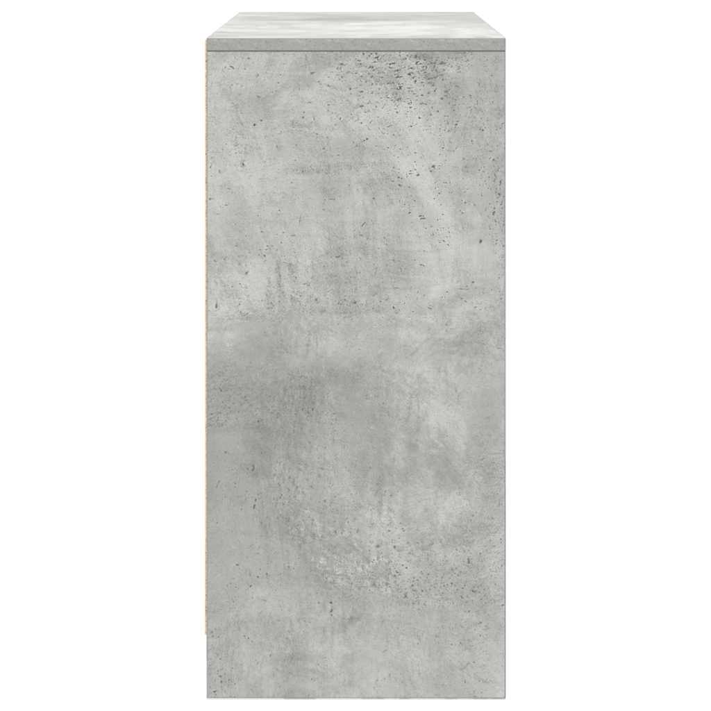 Sideboard mit Schublade Betongrau 80x34x76 cm Holzwerkstoff