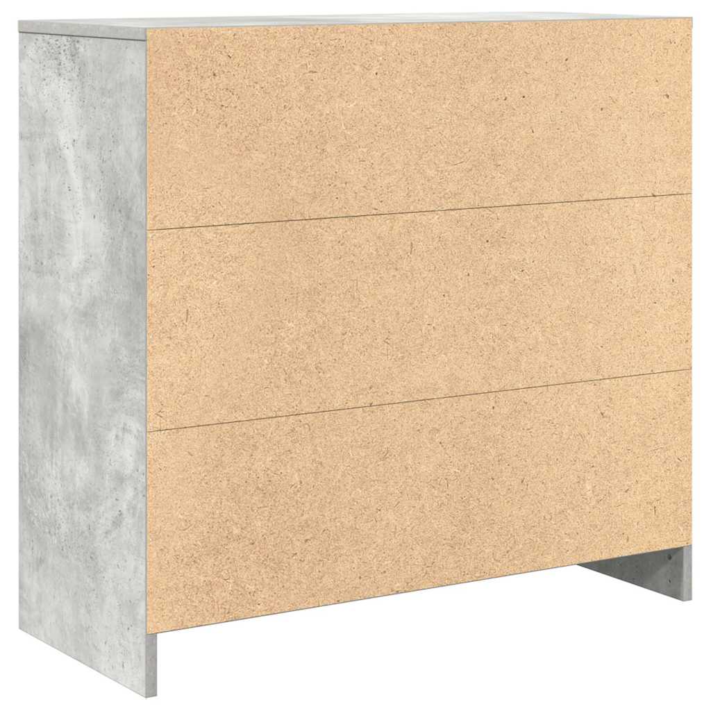 Sideboard mit Schublade Betongrau 80x34x76 cm Holzwerkstoff
