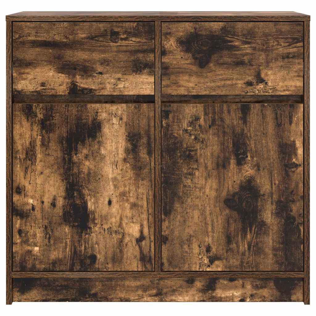 Sideboard mit Schublade Räuchereiche 80x34x76 cm Holzwerkstoff