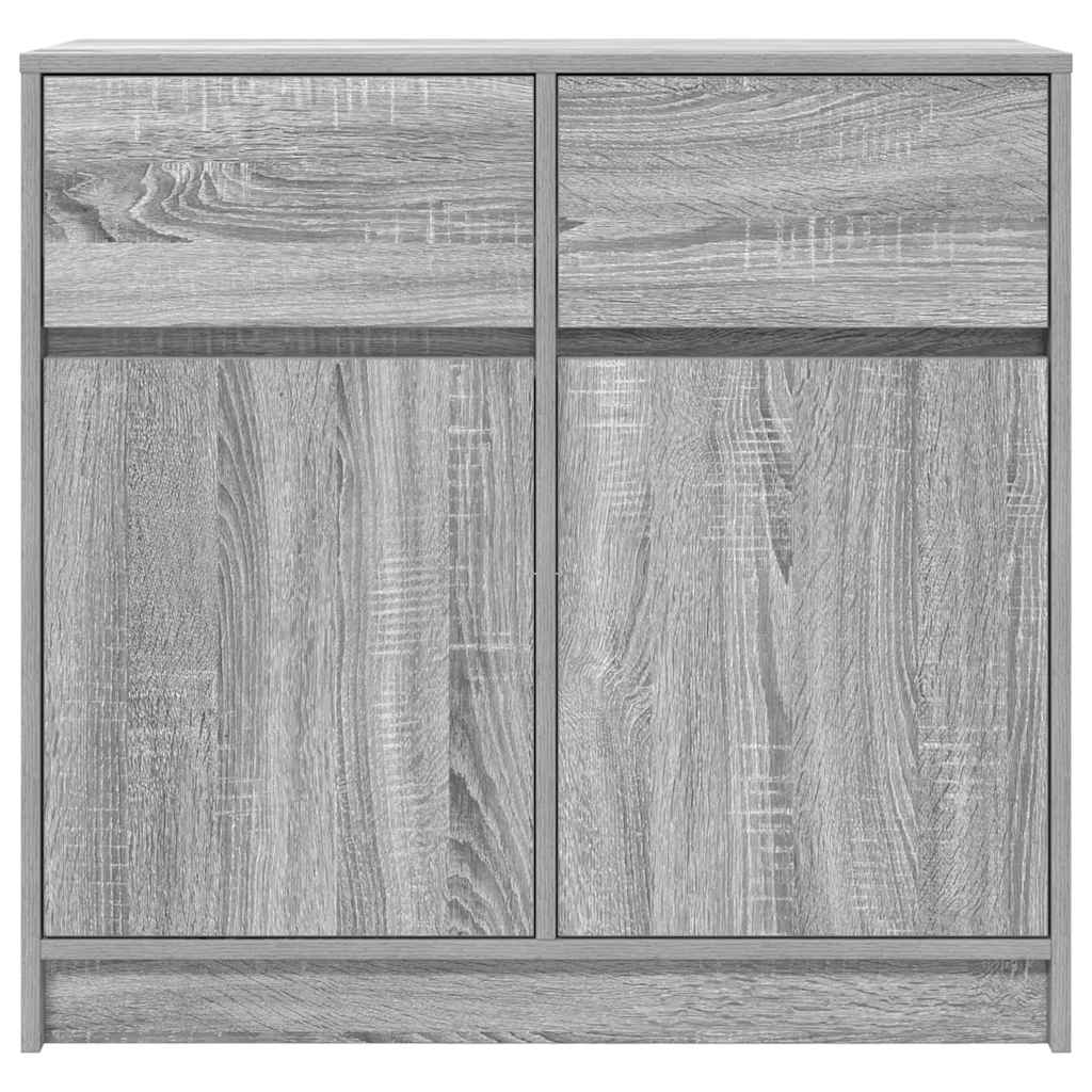 Sideboard mit Schublade Grau Sonoma 80x34x76 cm Holzwerkstoff