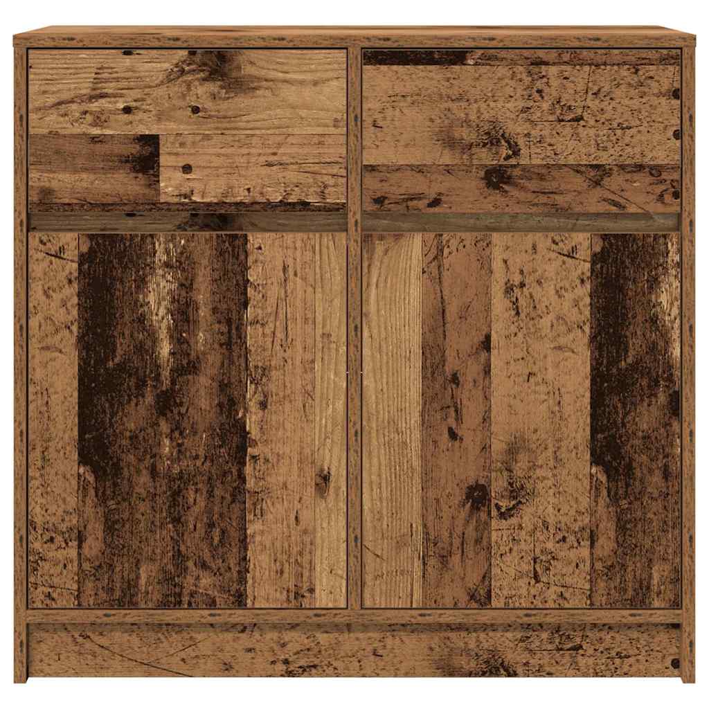 Sideboard mit Schublade Altholz-Optik 80x34x76 cm Holzwerkstoff
