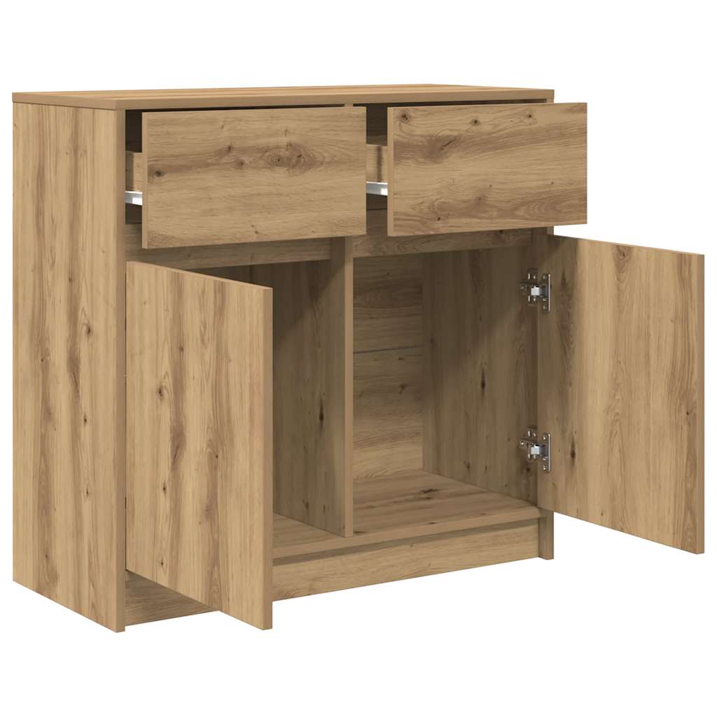 Sideboard mit Schublade Artisan-Eiche 80x34x76 cm Holzwerkstoff
