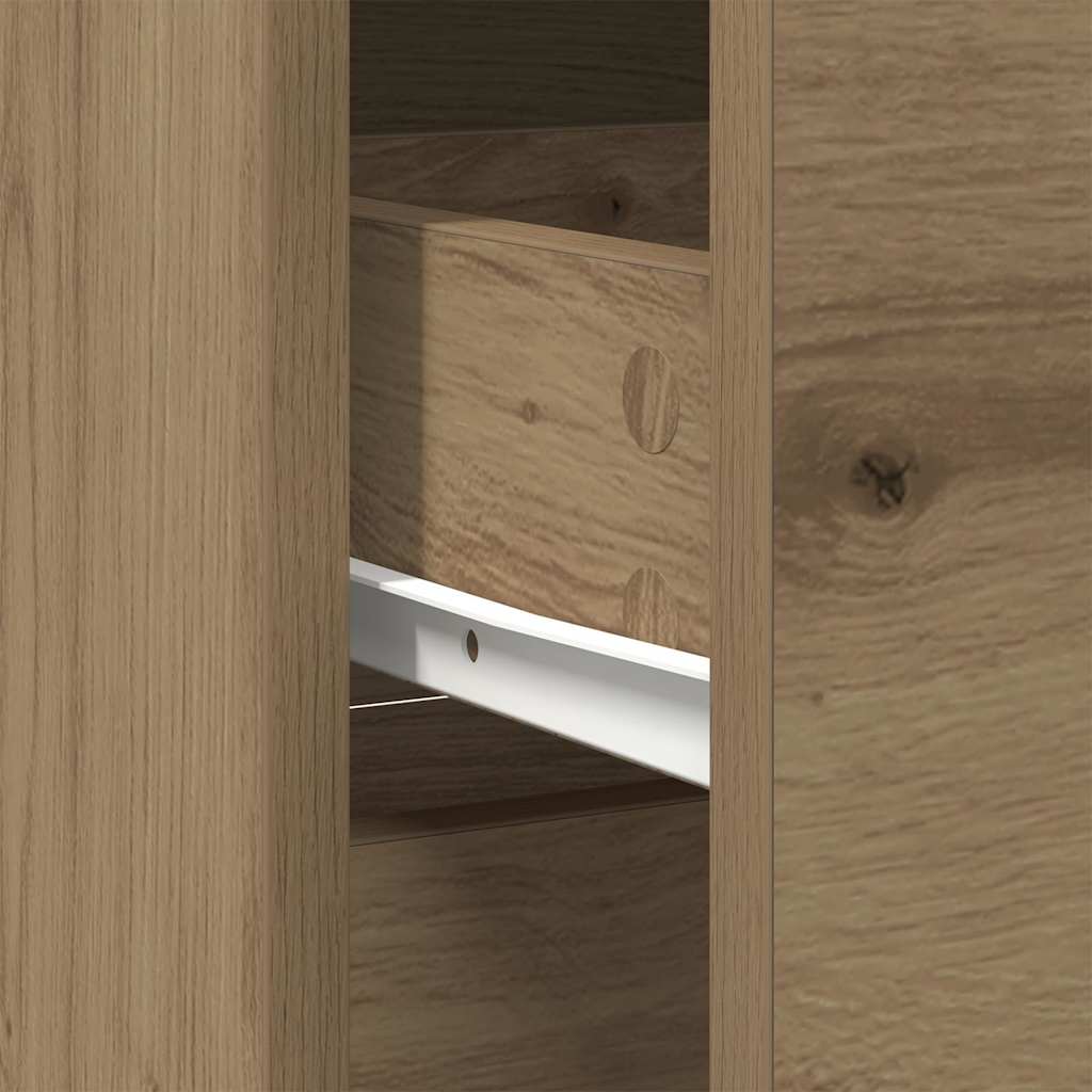 Sideboard mit Schublade Artisan-Eiche 80x34x76 cm Holzwerkstoff