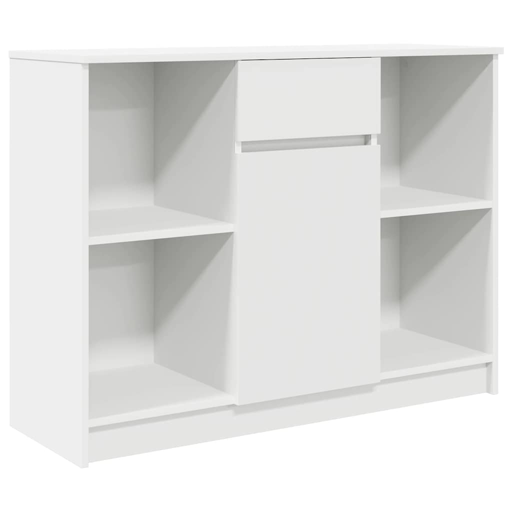 Sideboard mit Schublade Weiß 101x35x76 cm Holzwerkstoff