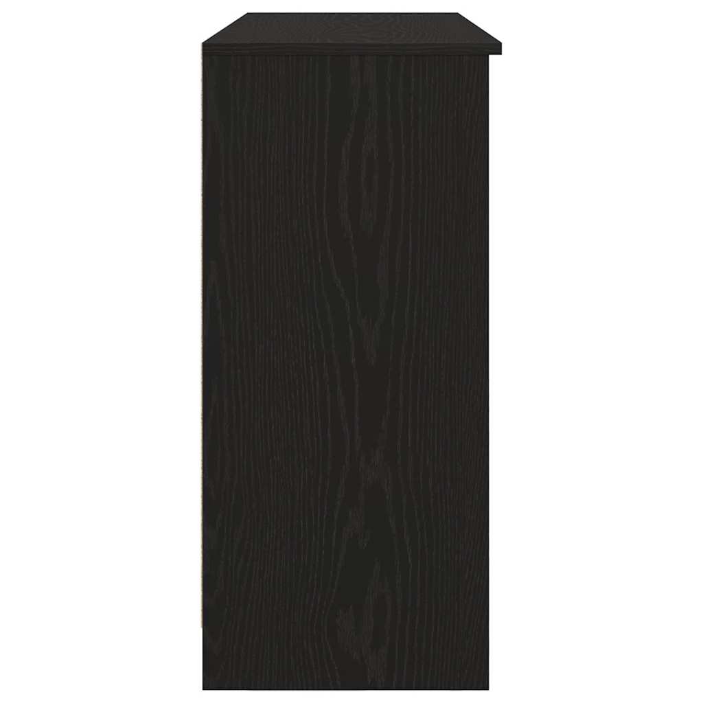 Sideboard mit Schublade Schwarz Eichen-Optik 101x35x76 cm