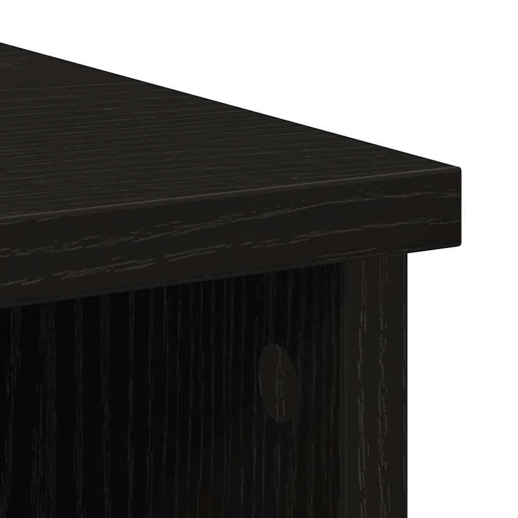 Sideboard mit Schublade Schwarz Eichen-Optik 101x35x76 cm