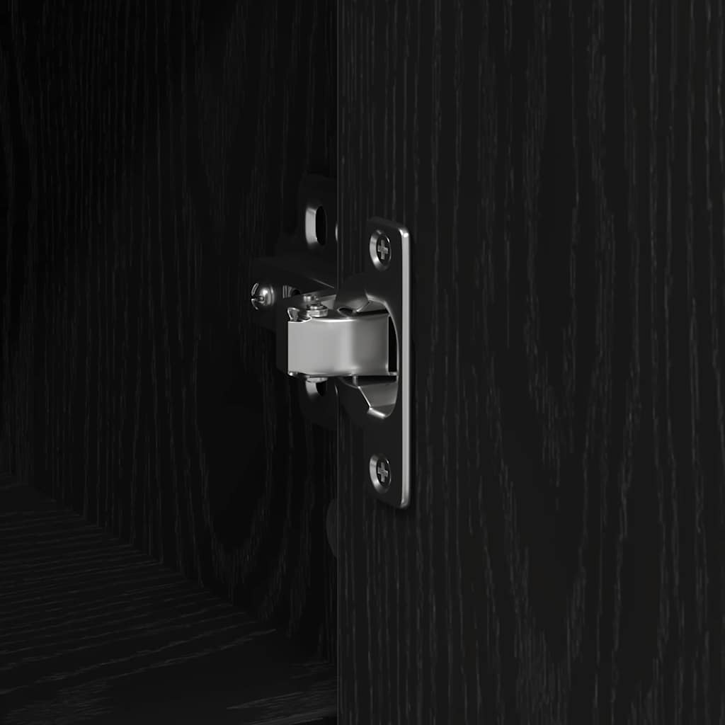 Sideboard mit Schublade Schwarz Eichen-Optik 101x35x76 cm