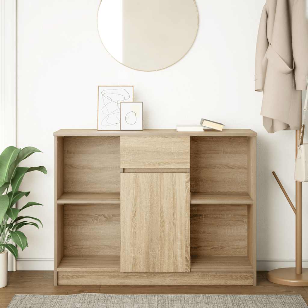 Sideboard mit Schublade Sonoma-Eiche 101x35x76 cm Holzwerkstoff