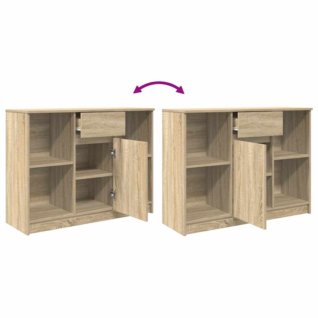 Sideboard mit Schublade Sonoma-Eiche 101x35x76 cm Holzwerkstoff