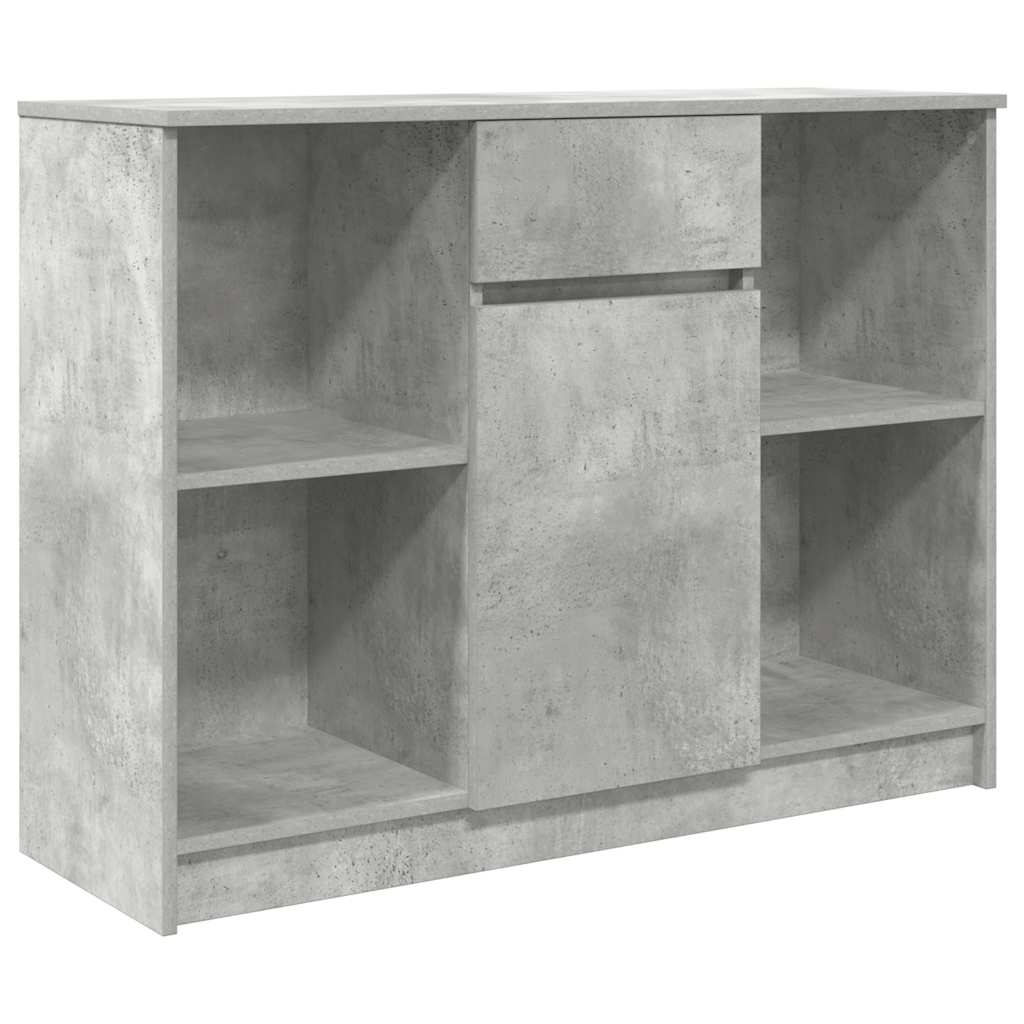 Sideboard mit Schublade Betongrau 101x35x76 cm Holzwerkstoff
