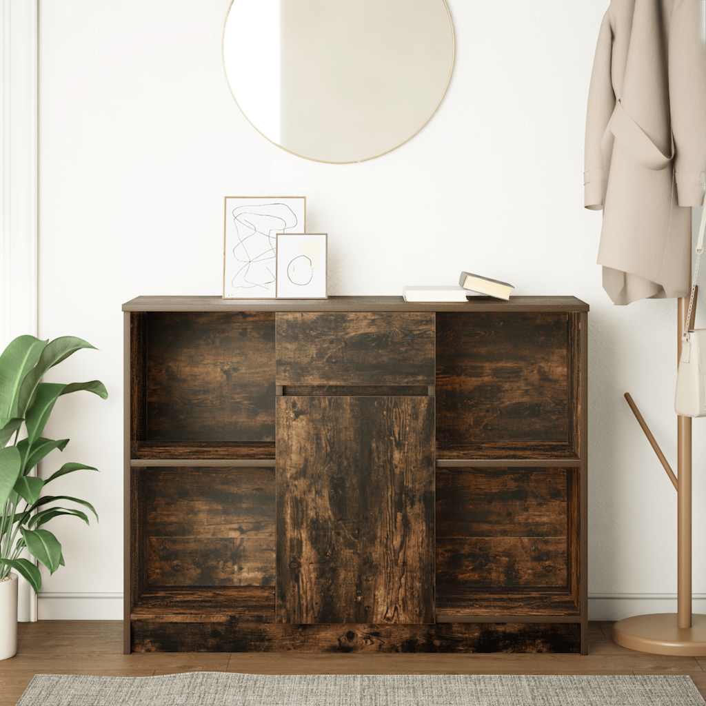 Sideboard mit Schublade Räuchereiche 101x35x76 cm Holzwerkstoff