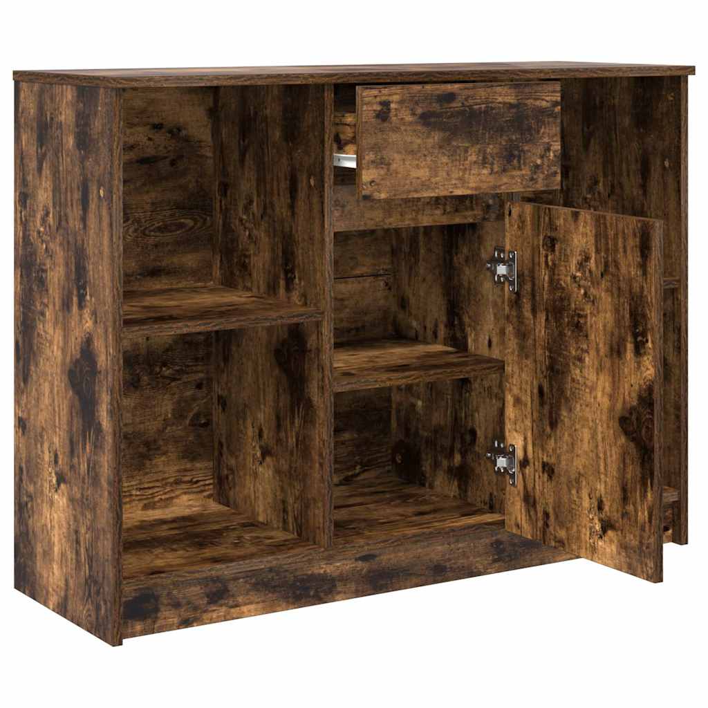 Sideboard mit Schublade Räuchereiche 101x35x76 cm Holzwerkstoff