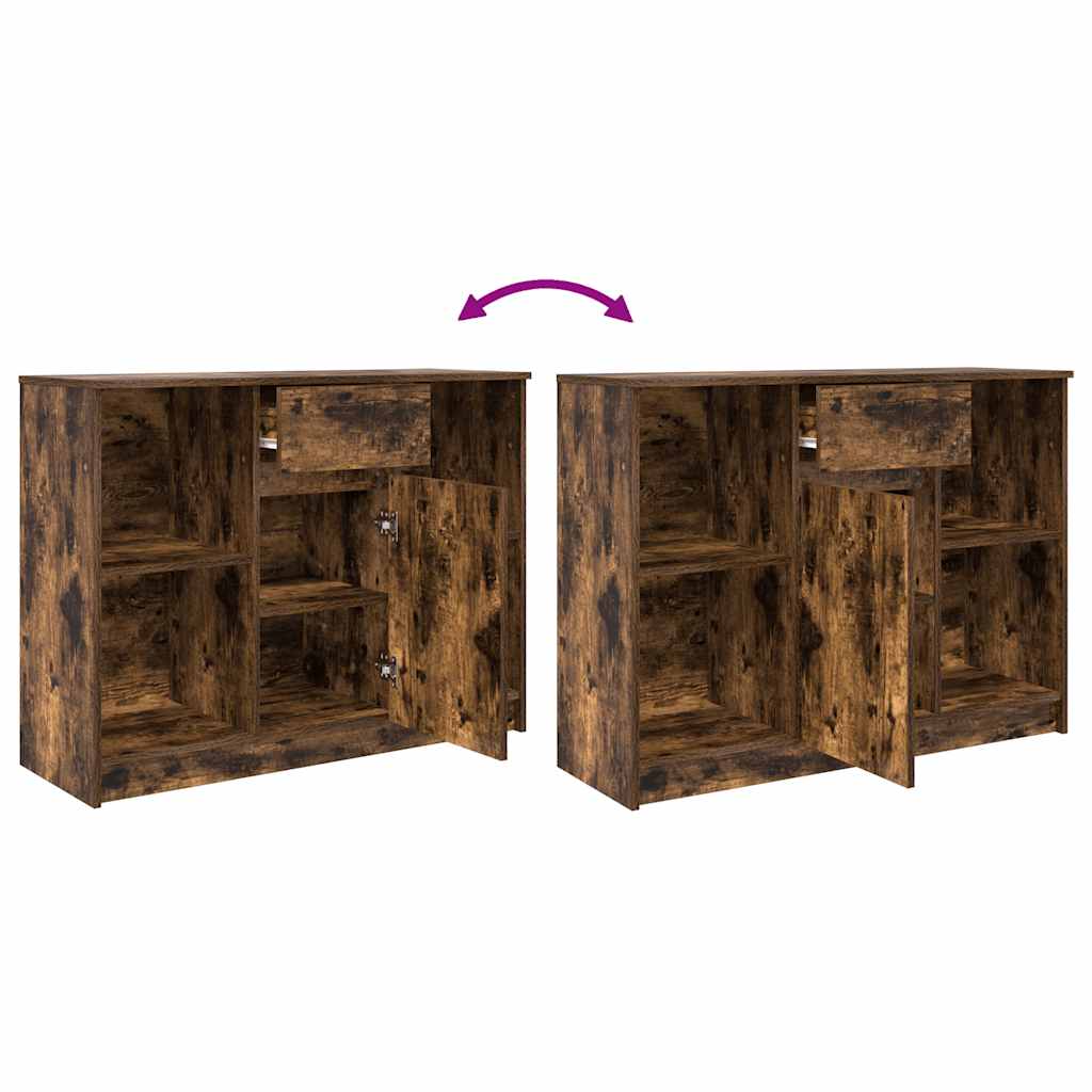 Sideboard mit Schublade Räuchereiche 101x35x76 cm Holzwerkstoff