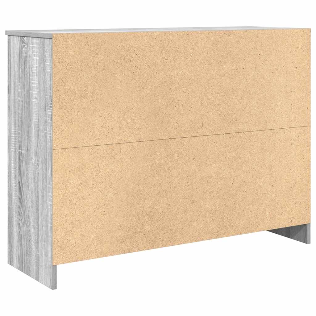 Sideboard mit Schublade Grau Sonoma 101x35x76 cm Holzwerkstoff