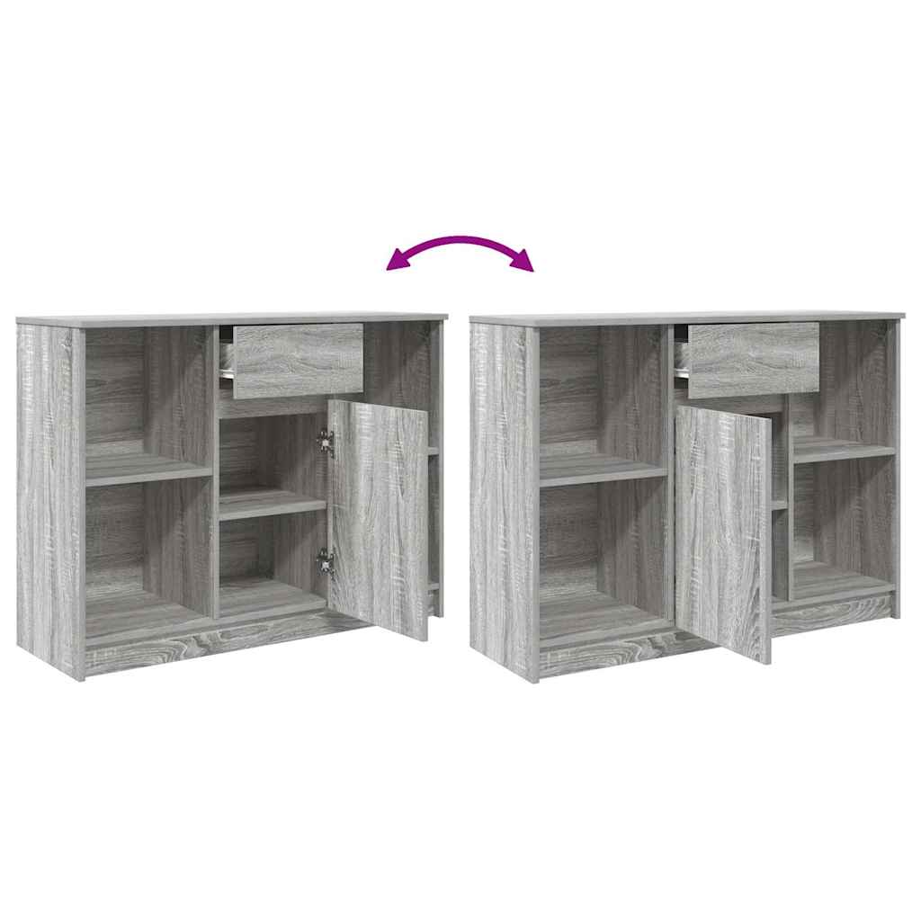 Sideboard mit Schublade Grau Sonoma 101x35x76 cm Holzwerkstoff