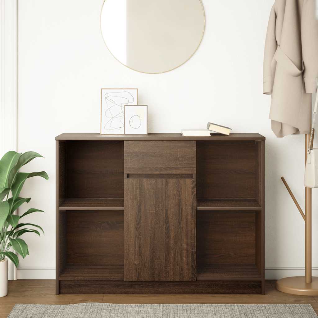 Sideboard mit Schublade Braun Eichen-Optik 101x35x76 cm