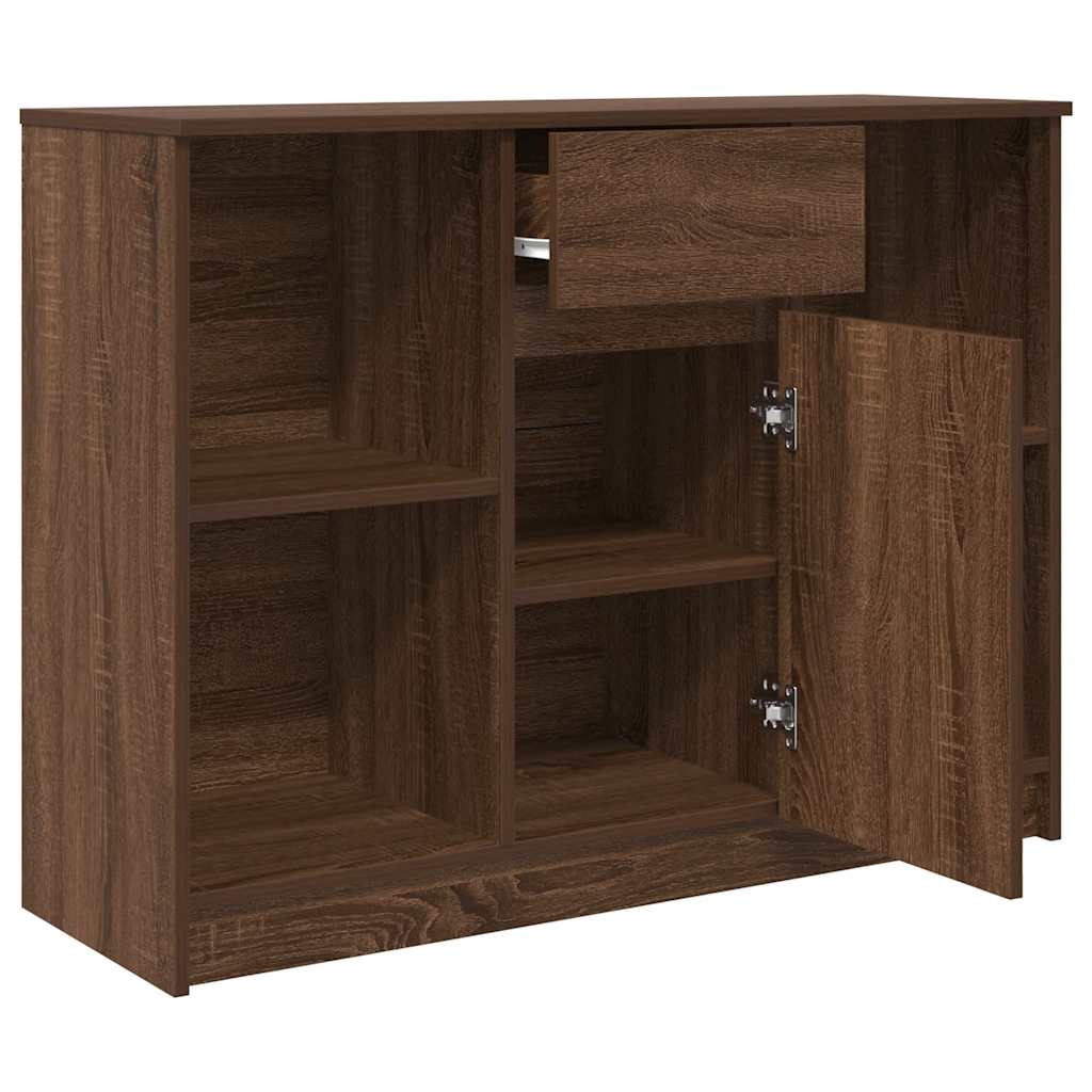Sideboard mit Schublade Braun Eichen-Optik 101x35x76 cm