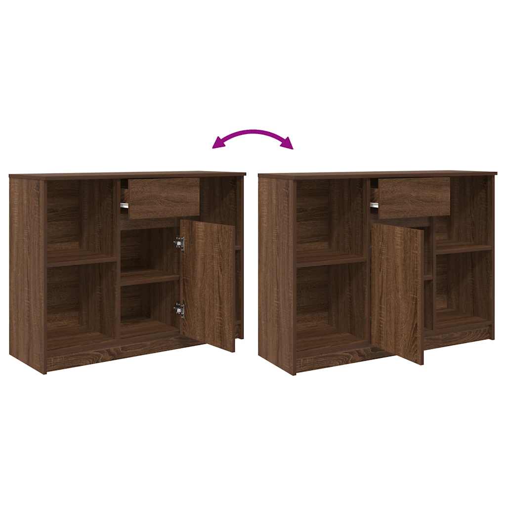 Sideboard mit Schublade Braun Eichen-Optik 101x35x76 cm
