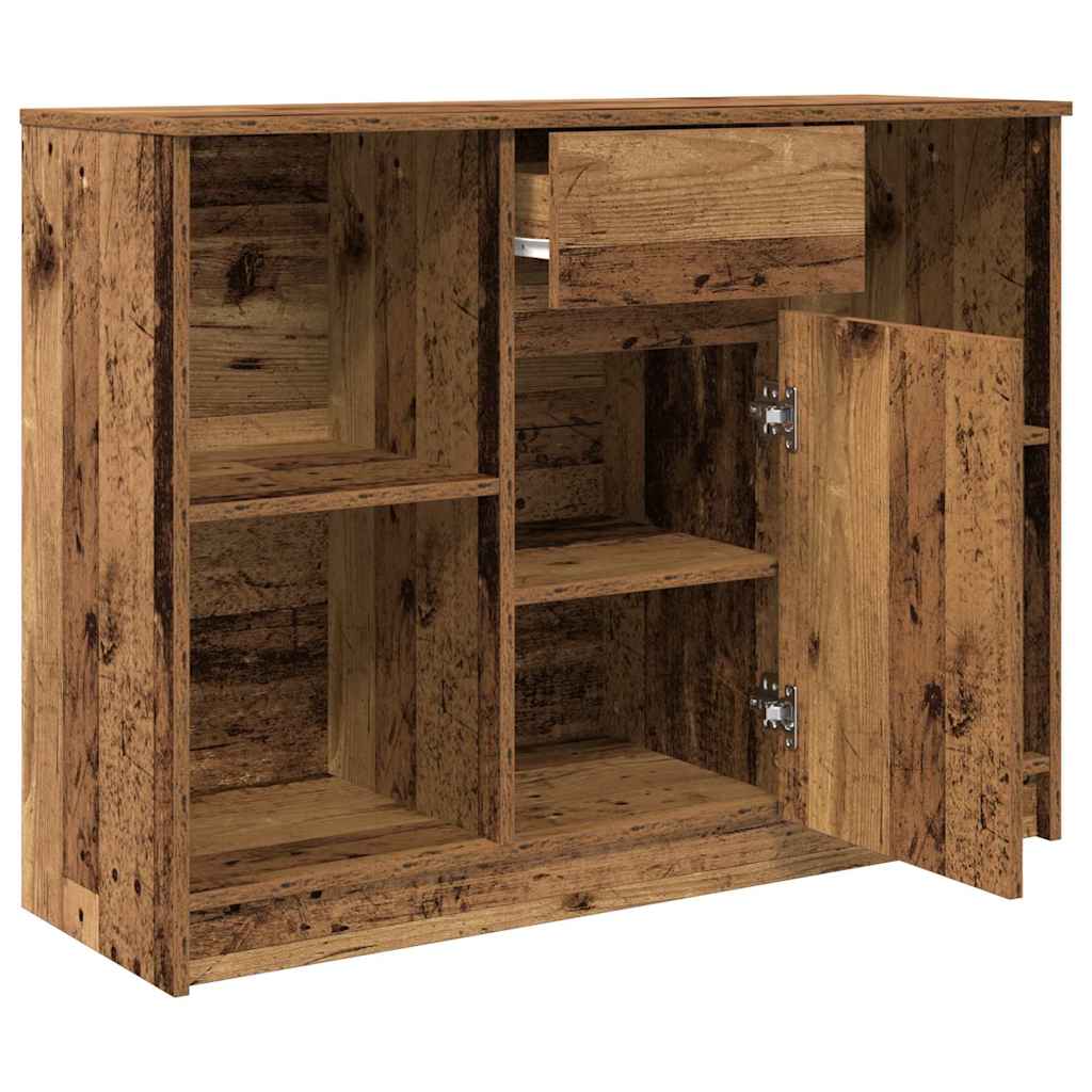 Sideboard mit Schublade Altholz-Optik 101x35x76cm Holzwerkstoff