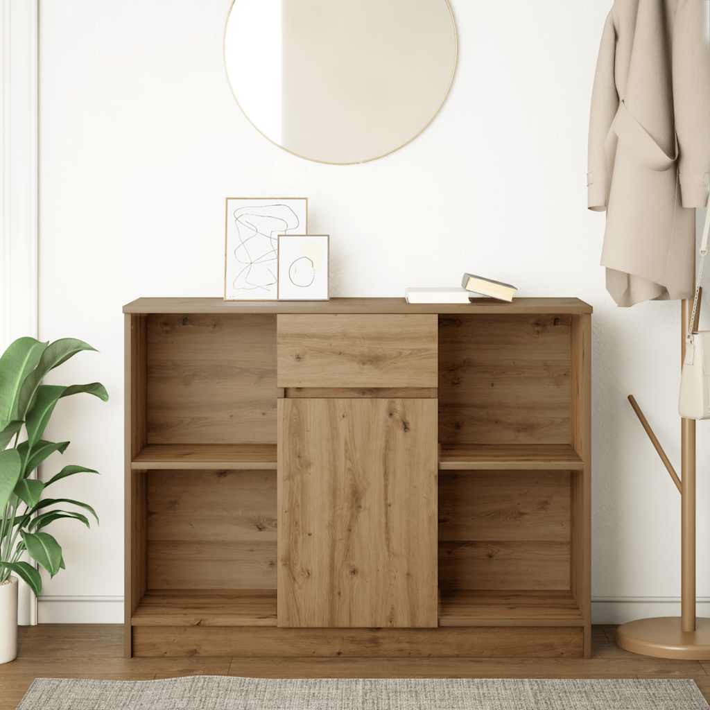 Sideboard mit Schublade Artisan-Eiche 101x35x76cm Holzwerkstoff