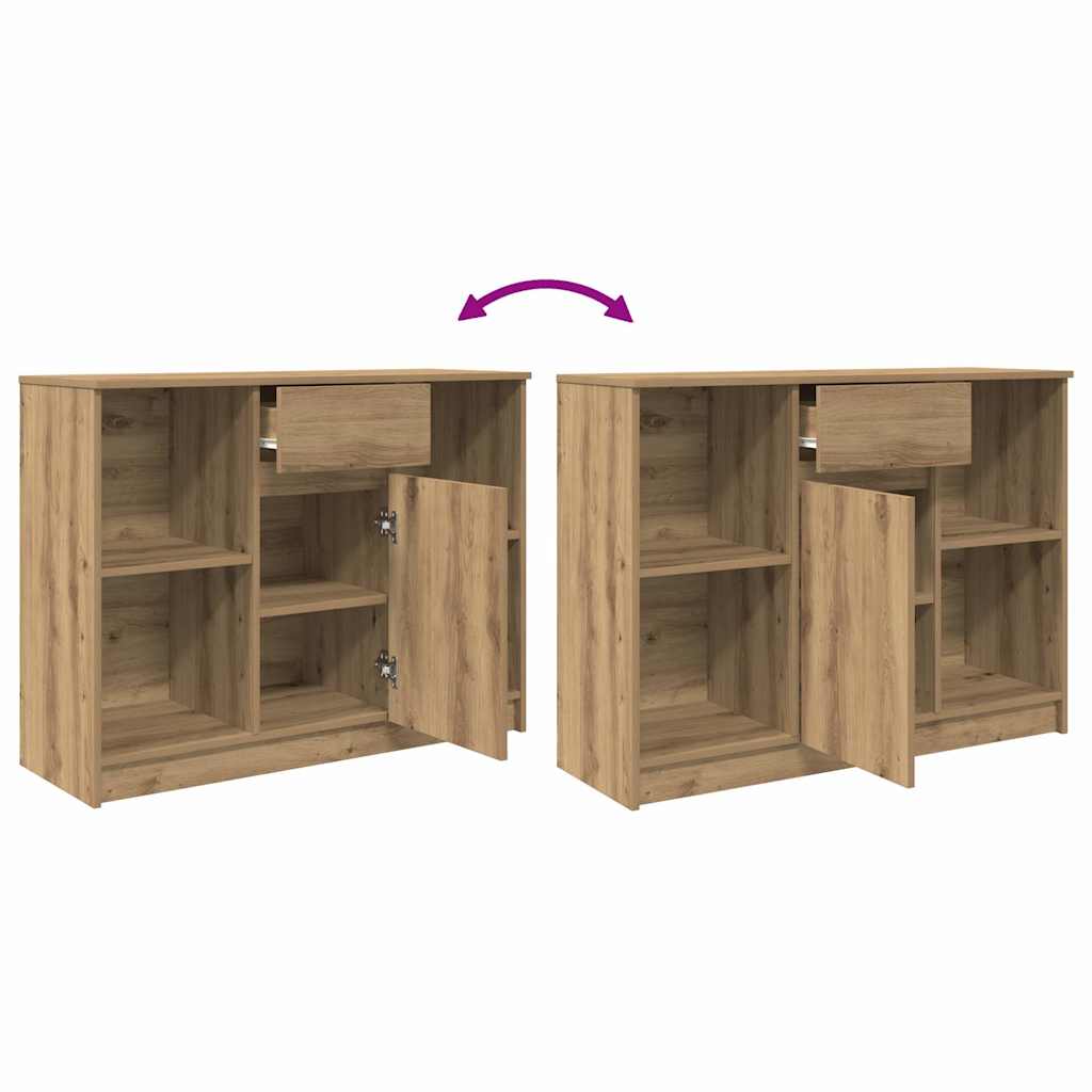 Sideboard mit Schublade Artisan-Eiche 101x35x76cm Holzwerkstoff