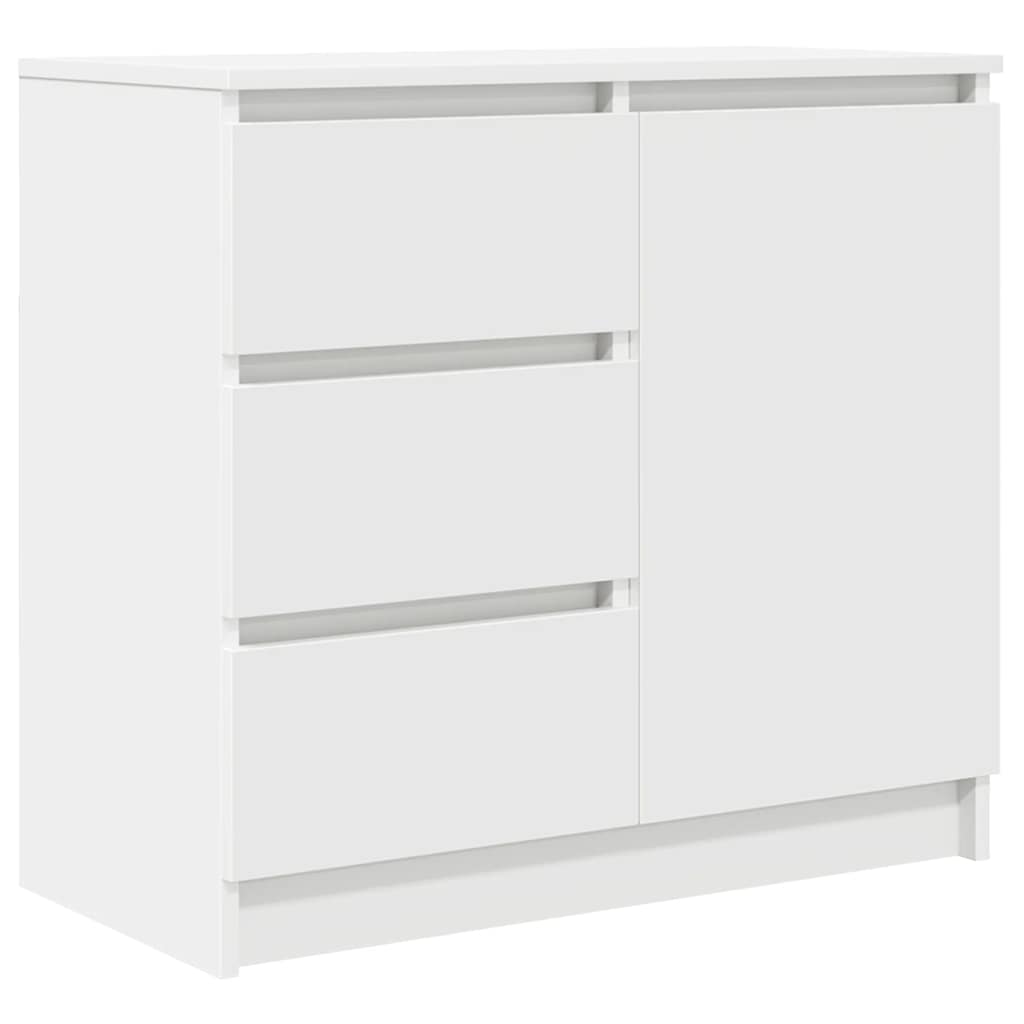 Sideboard mit Schublade Weiß 71x35x65 cm Holzwerkstoff
