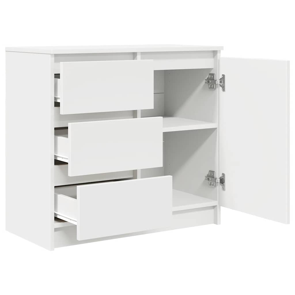 Sideboard mit Schublade Weiß 71x35x65 cm Holzwerkstoff