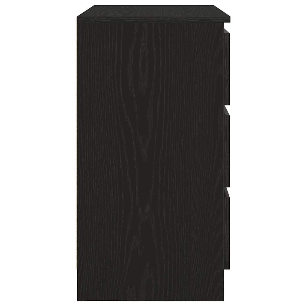Sideboard mit Schublade Schwarz Eichen-Optik 71x35x65 cm