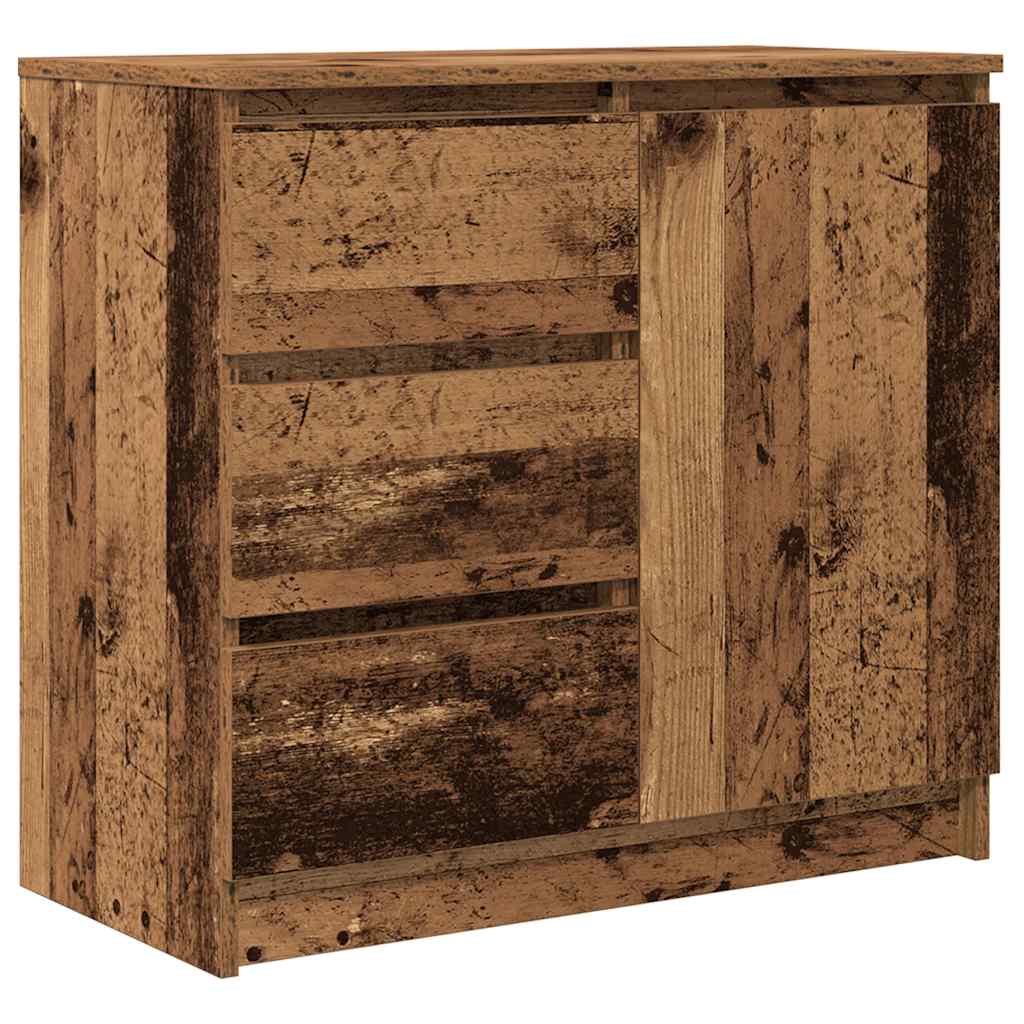 Sideboard mit Schublade Altholz-Optik 71x35x65 cm Holzwerkstoff