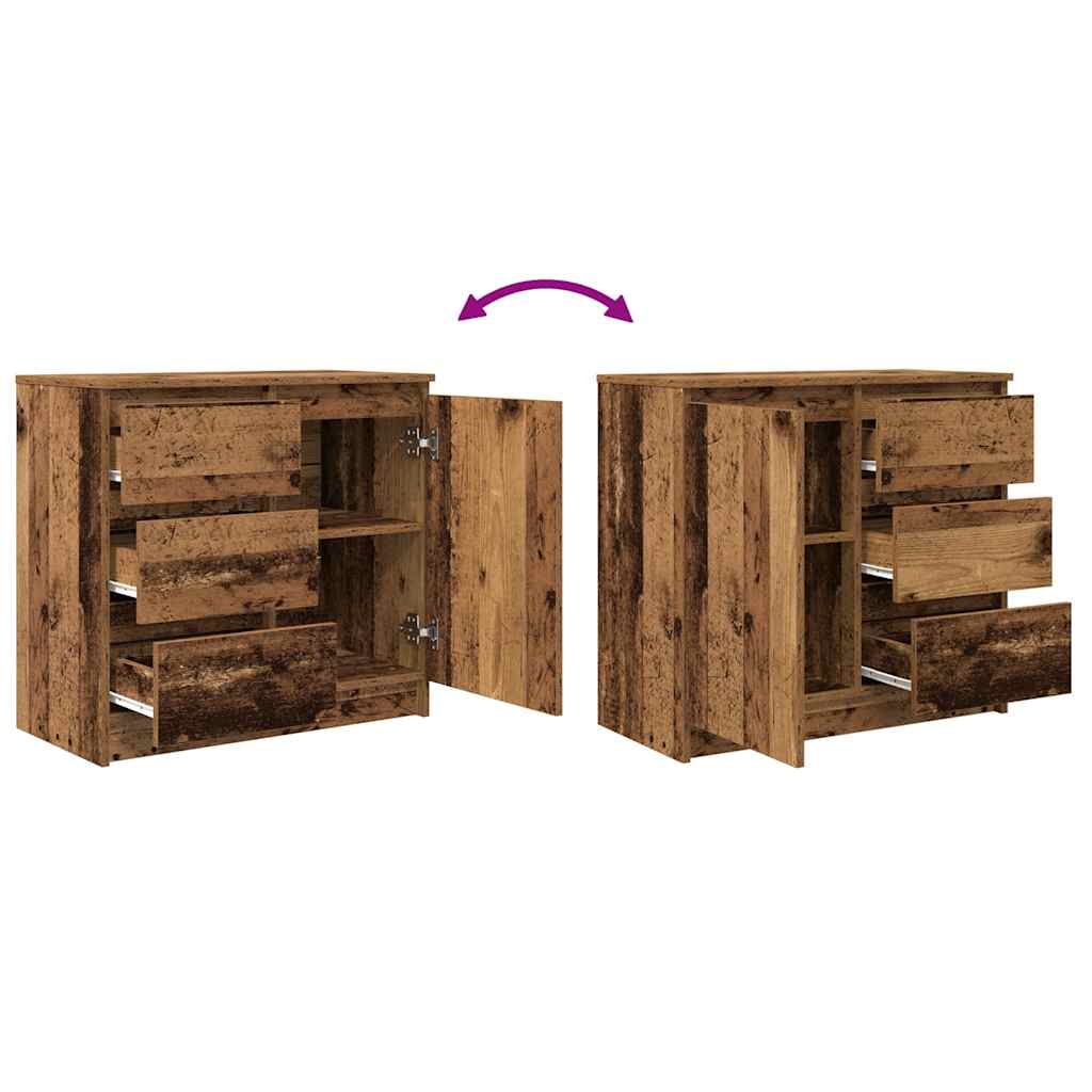 Sideboard mit Schublade Altholz-Optik 71x35x65 cm Holzwerkstoff