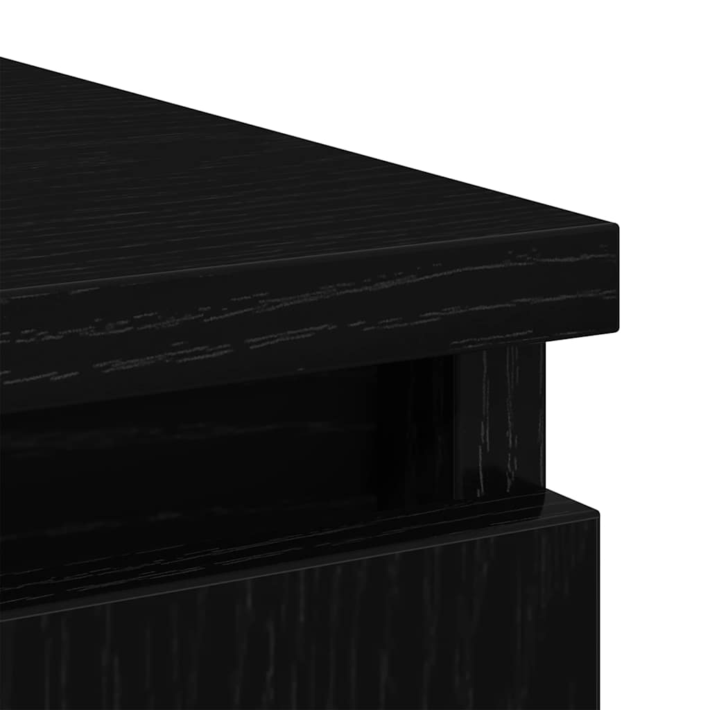 Sideboard mit Schubladen Schwarz Eichen-Optik 71x35x84 cm