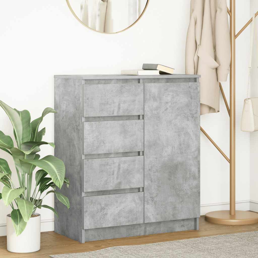 Sideboard mit Schubladen Betongrau 71x35x84 cm Holzwerkstoff
