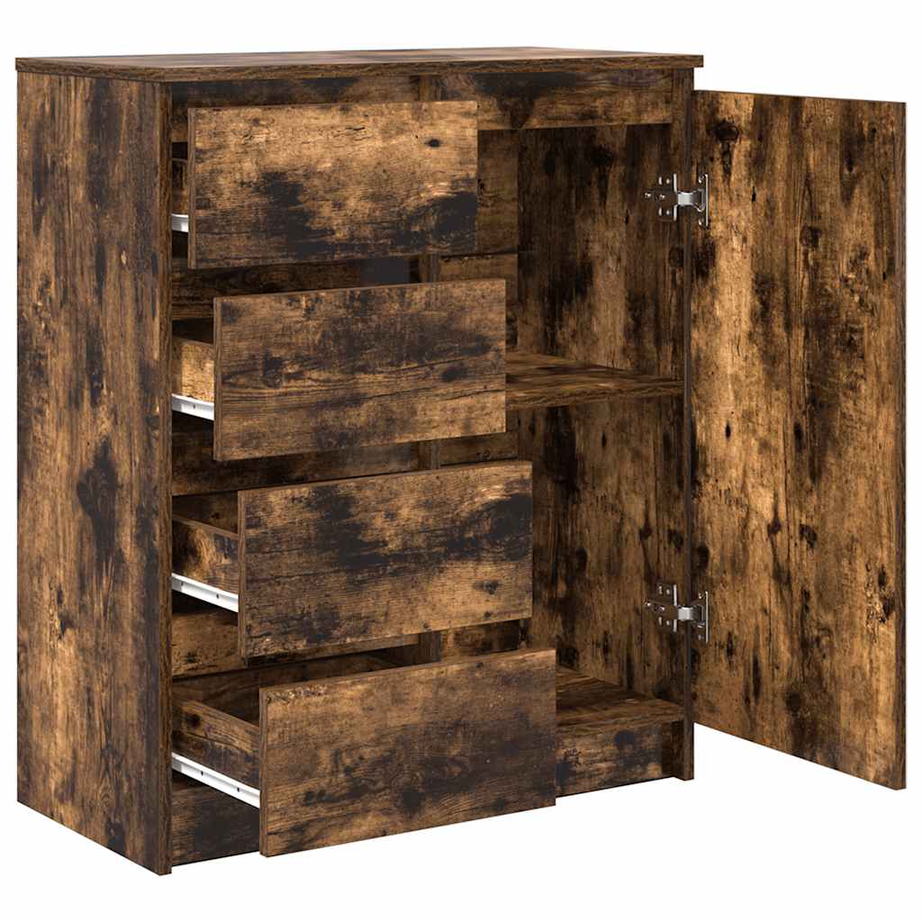 Sideboard mit Schubladen Räuchereiche 71x35x84 cm Holzwerkstoff